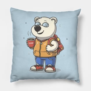 Polar bear coffee Pillow