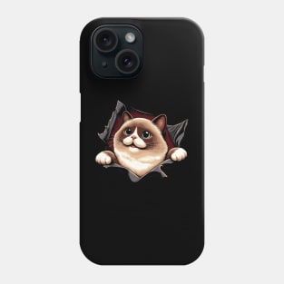 Funny Cut Out Cat Selfie Phone Case