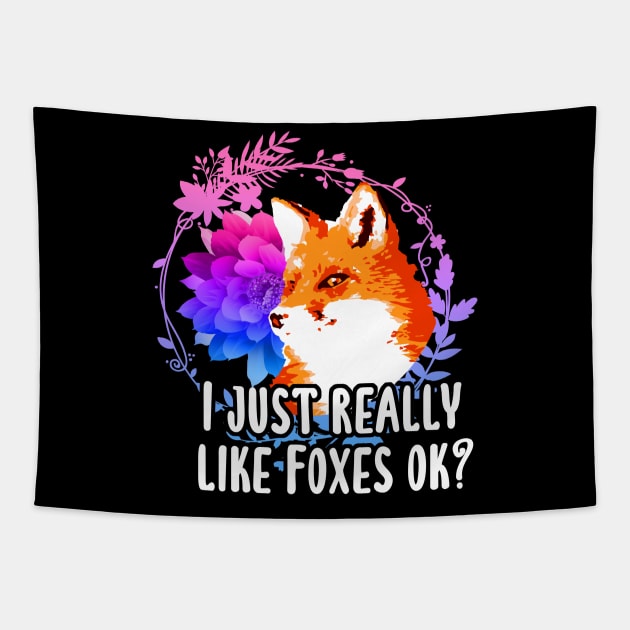 I Just Really Like Foxes Ok? Tapestry by dnlribeiro88