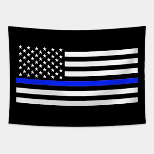 Thin Blue Line Flag Tapestry