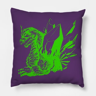 SpaceGodzilla (green) Pillow