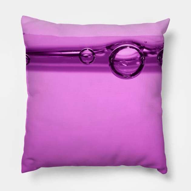 Glamour 014 violet liquid with bubbles Pillow by pASob