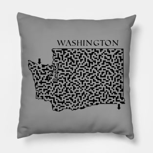 Washington State Outline Maze & Labyrinth Pillow