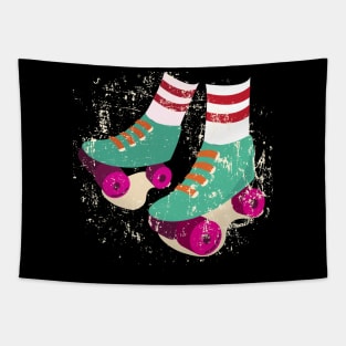 Rollerskates Rollerblades Funky Retro Tapestry