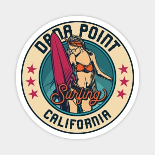 Vintage Surfing Badge for Dana Point, California Magnet