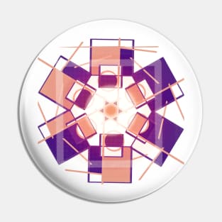 Geometric purple abstract modern Pin