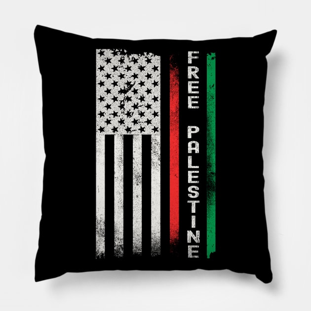 Free Palestine Flag Pillow by Etopix