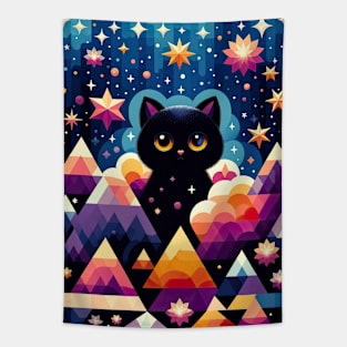 Sparkling Cat Cute Cat Tee Tapestry