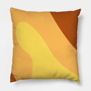 Boho abstract coffee brown pastel swirl pattern Pillow