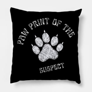 Paw Print Of The Suspect Pillow