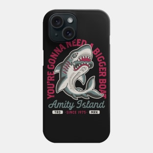 Amity Island - Old School Traditional Tattoo Shark - A Bigger Boat Phone Case