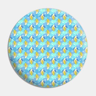 Banana Blue Scale Pattern Pin