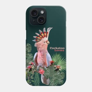 Polygonal Illustration Cockatoo bird. Phone Case