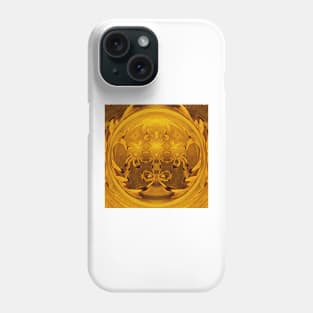 GLASS SPHERE AND A BLOOM IN GOLD. Floral fantasy pattern and design Phone Case