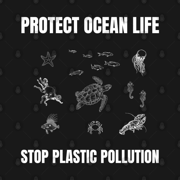 Protect ocean life stop plastic pollution by InspiredCreative