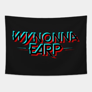 Wynonna Earp Logo Glitch - Black Tapestry