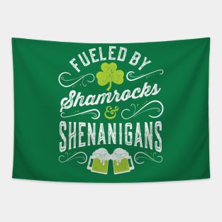 Fueled by Shamrocks & Shenanigans St Patrick's Day Tapestry