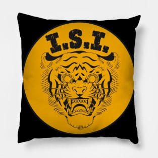 isi circle logo gold Pillow