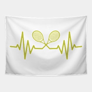 tennis heart beat with raquette cool gift for your tennis lover friend Tapestry