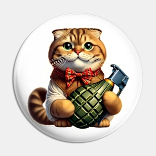 Cat and Grenade Pin