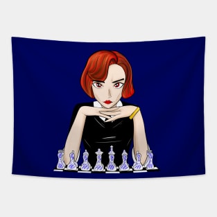 the lady chess beth harmon in queens gambit Tapestry