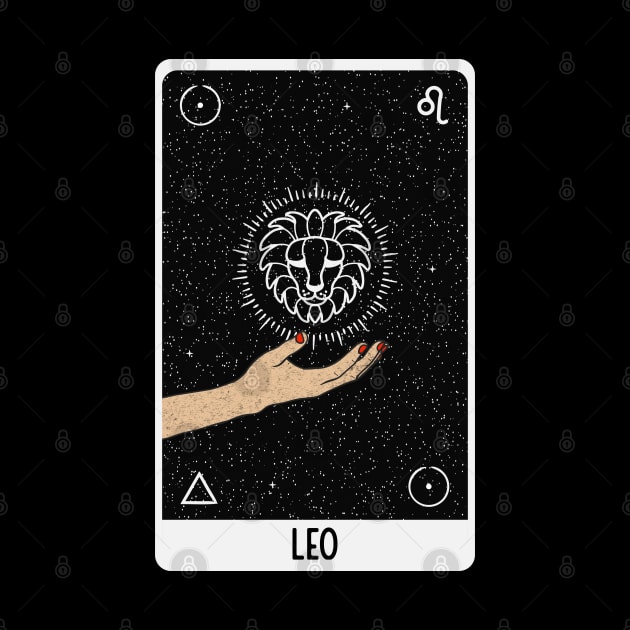 Leo Astrology Tarot Card by Manzo Carey