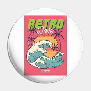 Retro wave t-shirts, bags, hats, sticker, mugs, hoodies Pin