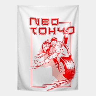 Neo Tokyo - duo tone Tapestry