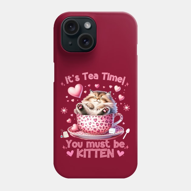 It's Tea Time Kitten Phone Case by Hypnotic Highs