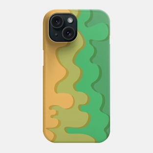 Organic colored background with waved pattern and gradient Phone Case