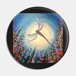 Dragonfly in flowers Pin