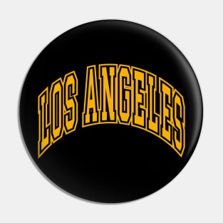 Los Angeles - Block Arch - Black/Gold Pin