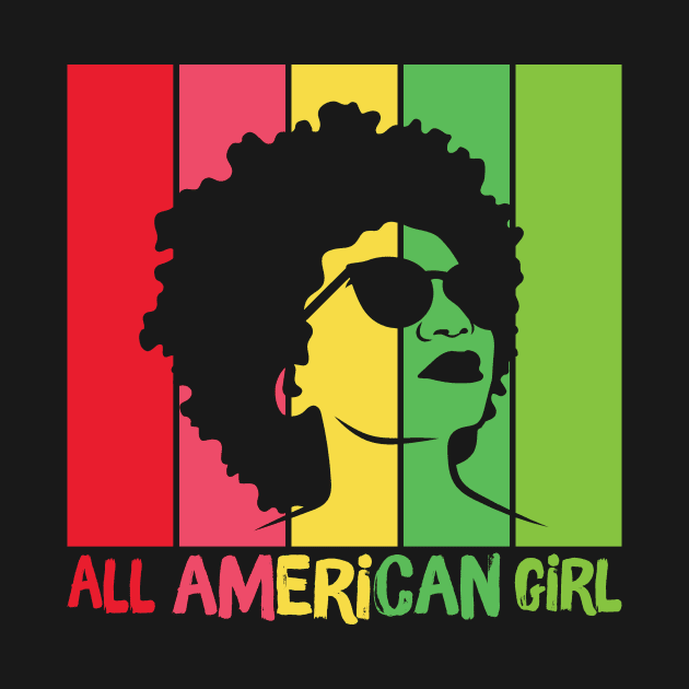 All American Girl African American Woman by Teewyld