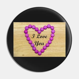 Candy Heart - I Love You Pin