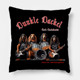 Dunkle Dackel Dark Dachshund Band Pillow