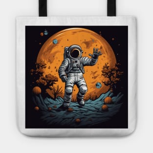 astronaut halloween Tote