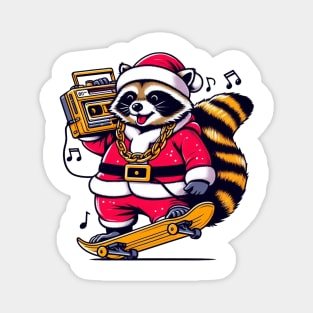 Raccoon Santa Magnet