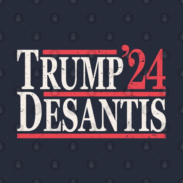 Vintage Donald Trump Ron DeSantis 2024 by Etopix