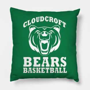 Cloudcroft Bears Basketball (White) Pillow