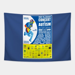 The 2022 15th Annual Concert for Autism flyer t-shirt Tapestry