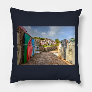 Pink House At Bude, Cornwall, England Pillow