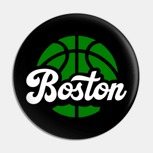 Boston Basketball Pin