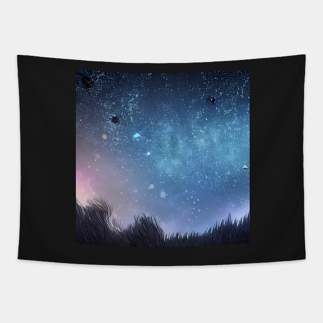 Starry Night Wonder Tapestry by D3monic