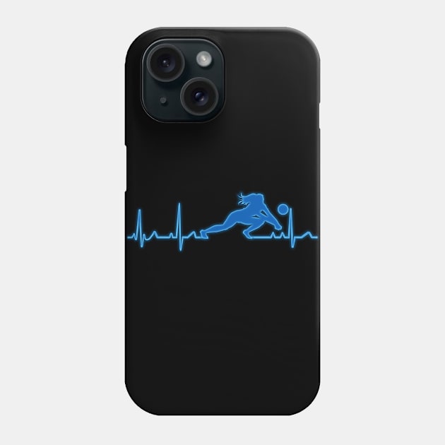 Volleyball Heartbeat Funny Sport Gift Phone Case by CatRobot