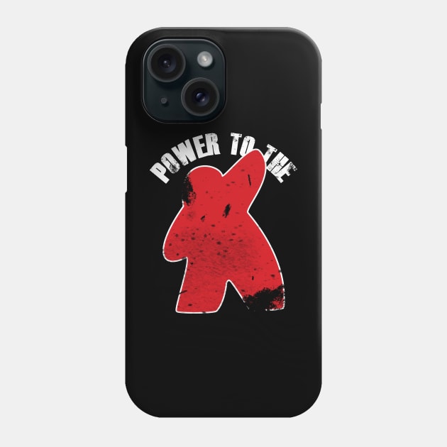 Power to the Meeple Phone Case by Kev Brett Designs