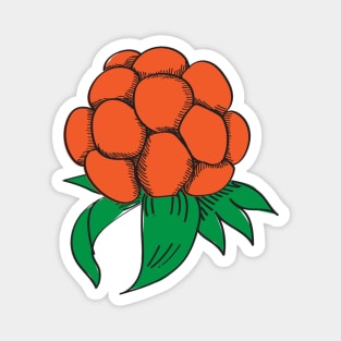 Cloudberry Fruit Berries Woman Fashion Magnet