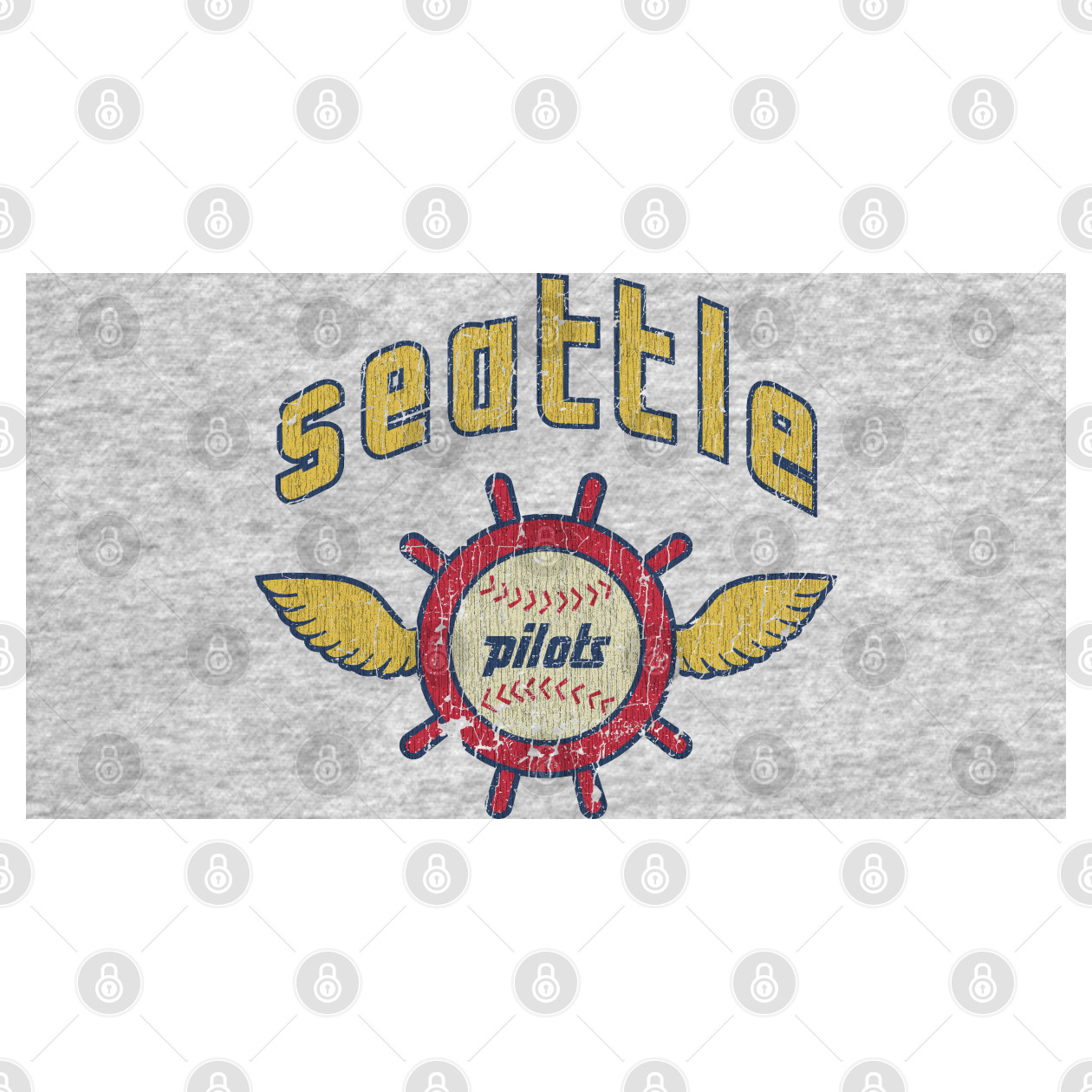 JCD666 Seattle Pilots Baseball Vintage T-Shirt Baseball Tee