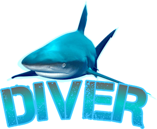 Shark diver Magnet