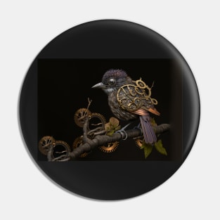 Steampunk starling Pin