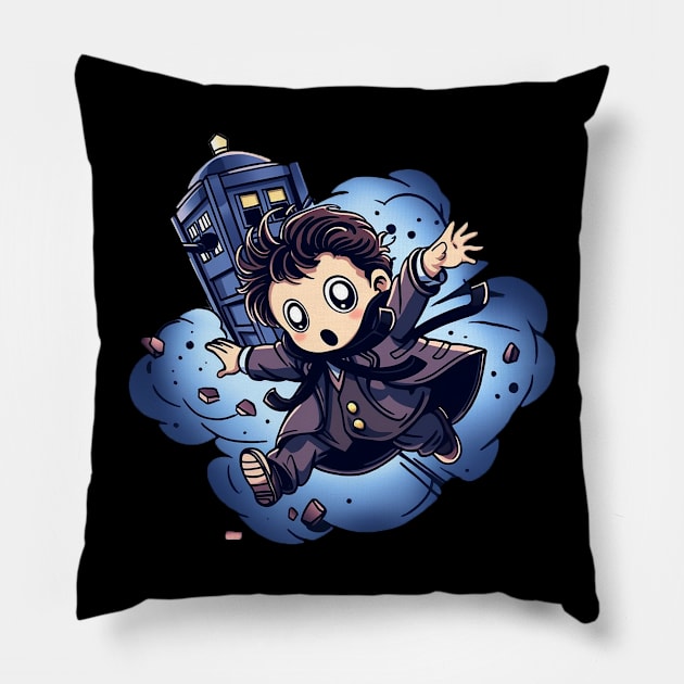 dr who Pillow by a cat cooking